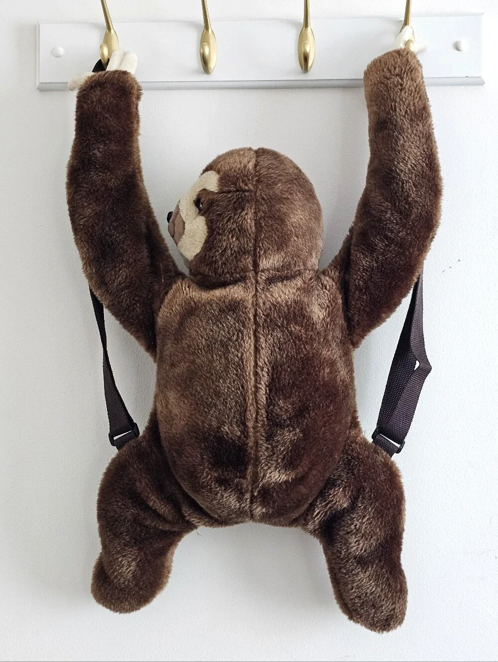 Adventure Planet Plush Sloth Backpack Brown Hanging Monkey Style Stuffed Animal